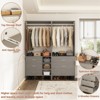 Besiost 54-In Closet System Set with Wood Drawers, Freestanding Closet Organizer with Hanging Rods - 3 of 4