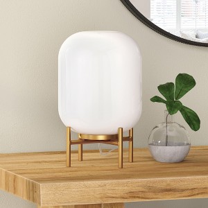 Hudson and Canal 15.38" Tall Table Lamp with Glass Shade - 1 of 4