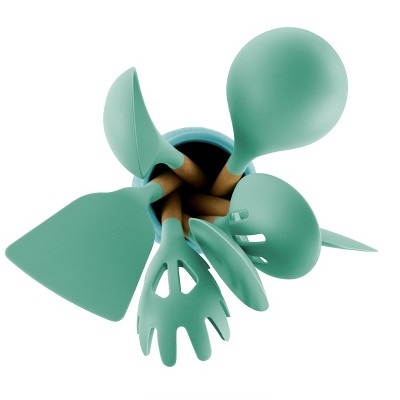 MegaChef 9 Piece Mint Green Silicone and Wood Cooking Kitchen Utensil Set — фото 5