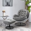 NicBex Living Room Chairs Modern Accent Chair TV Chair with Ottoman Comfy Velvet Chair for Living Room, Apartment - 2 of 4