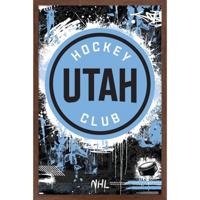 Trends International NHL Utah Hockey Club - Maximalist Logo 24 Framed Wall Poster Prints