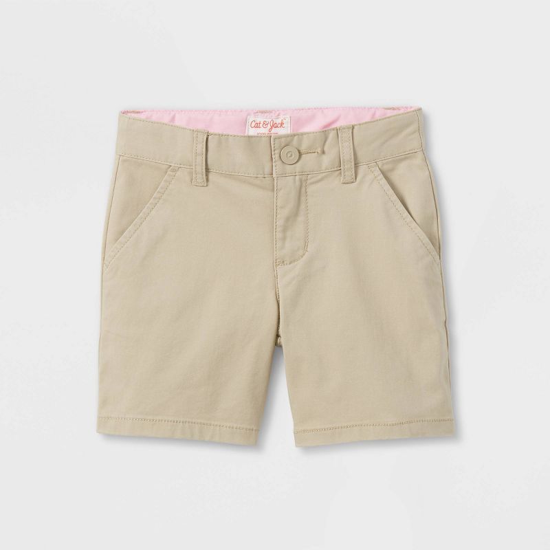Toddler Girls' Uniform Chino Shorts - Cat & Jack™, 1 of 4