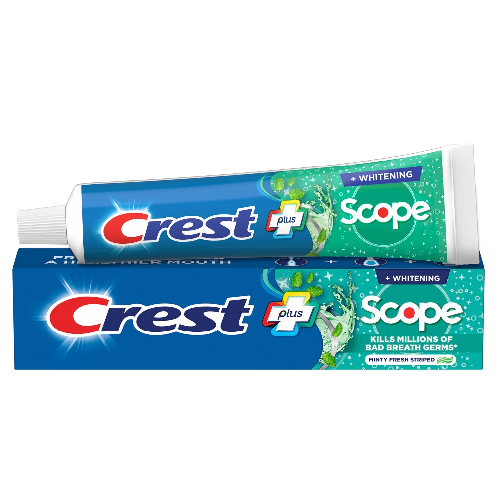 UPC 037000385929 product image for Crest + Scope Complete Whitening Toothpaste, Minty Fresh - Trial Size - 0.85 oz | upcitemdb.com