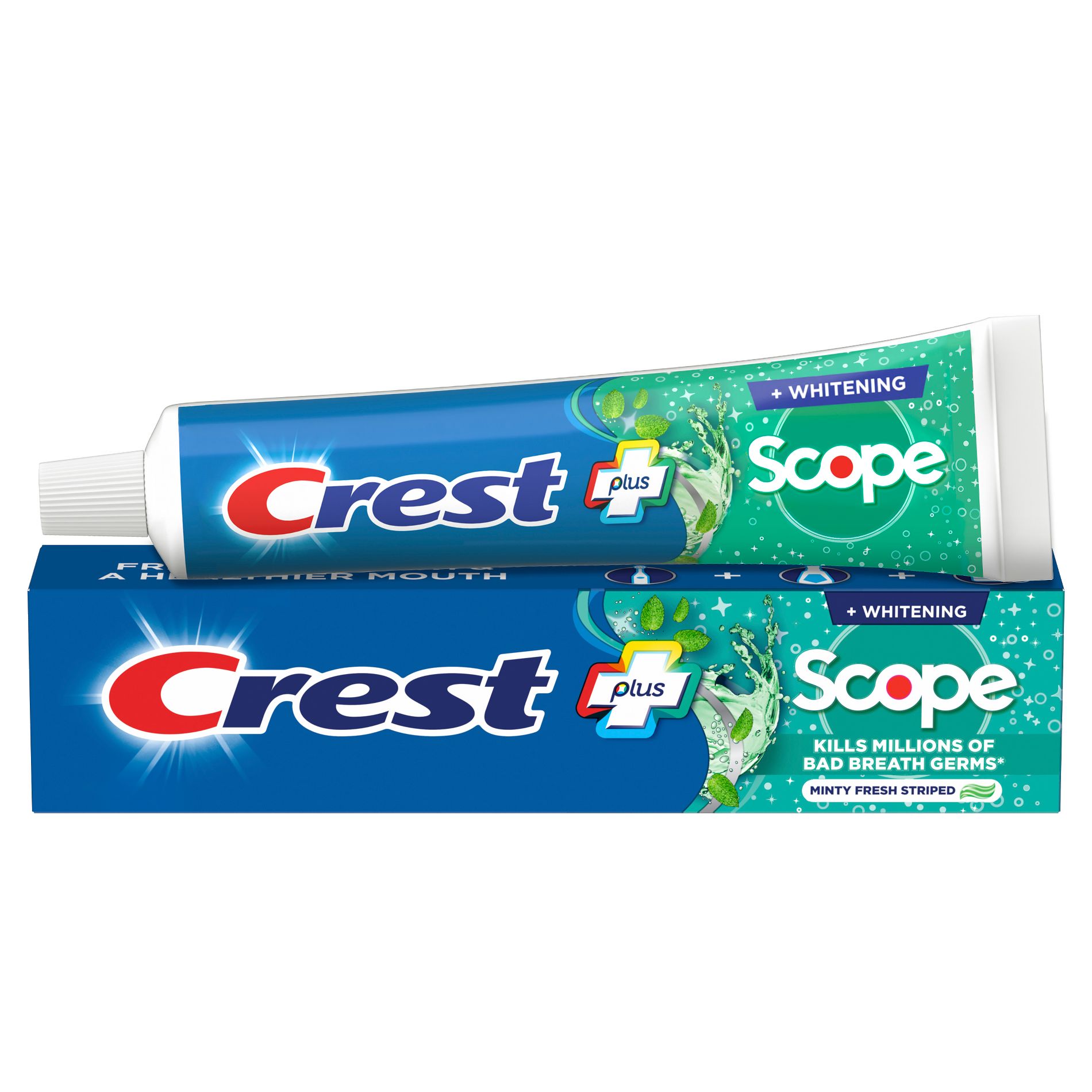 Crest Complete Whitening Plus Scope Multi-Benefit Fluoride Toothpaste Minty Fresh Travel Trial Size Toothpaste