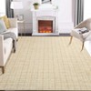 Washable Modern Plaid Printed Rug Non Slip Low Pile Rug Soft Contemporary Throw Floor Cover Foldable Indoor Carpet for Living Room Bedroom - 2 of 4
