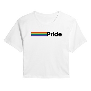 Women's - Instant Message - Pride Cropped Graphic T-Shirt - 1 of 4