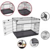 Lucky Dog Dwell Series 48 Inch Extra Large Lightweight Kennel Secure Fenced Pet Dog Crate w/Divider Panels, Sliding Doors, and Removable Tray, Black - 3 of 4
