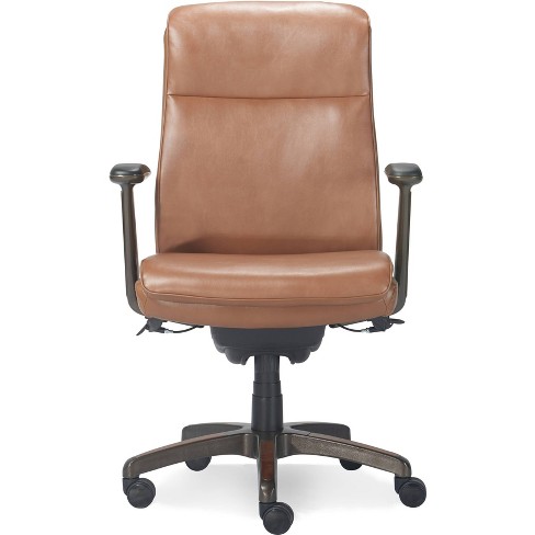 Modern Dawson Executive Office Chair, Saddle Leather Office Chair
