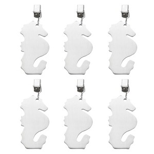 Unique Bargains Stainless Steel Sea Pony Shape Tablecloth Weight Clips Silver 3.35" x 1.77" - 1 of 4