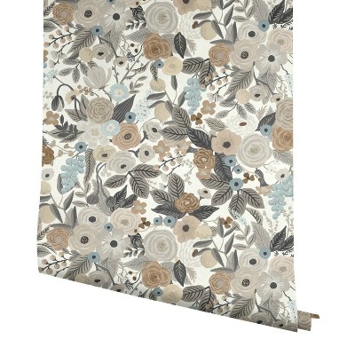 Off-White Floral Peel and Stick Wallpaper Roll