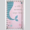 NoJo Sugar Reef Mermaid Photo Op 100% Cotton Fitted Crib Sheet, A Little Mermaid Sleeps Here - 2 of 4