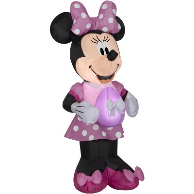 Gemmy Airdorable Airblown Minnie with Banner Disney 1.5 ft Tall Pink