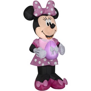 Gemmy Airblown Inflatable Minnie Mouse in Pink Polka Dot Easter Dress, 3.5 ft Tall, - 1 of 4