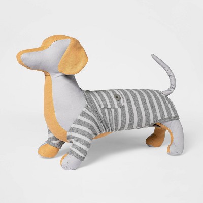 Striped Dog and Cat Matching Family Pajamas - Gray M