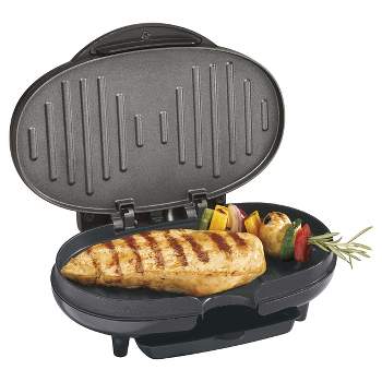 George Foreman Indoor/Outdoor Electric Grill in Platinum GFO240S - The Home  Depot