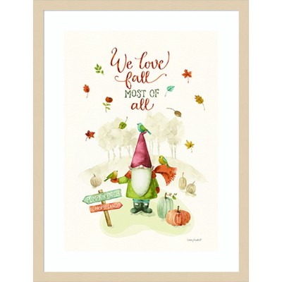 Amanti Art Pumpkin Patch II by Lisa Audit Wood Framed Wall Art Print 19 in. x 25 in.