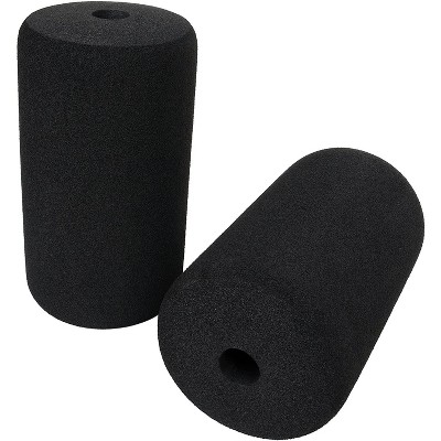 Ader Sporting Goods High Density Foam Roller Pads for Exercise Equipment, Replacement Part for Leg and Other Workout Machines, 7" x 4", Black, 2 Pack