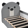 NicBex Twin Size Upholstered Daybed with Bear Shaped Headboard,Hydraulic System and Breathable Mesh Fence - 4 of 4
