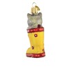 Old World Christmas 3.5 Inch Kitten In Rain Boot Ornament Cat Tree Ornaments - 2 of 3