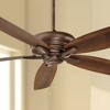 60" Minka Aire Farmhouse Indoor Ceiling Fan with Remote Control Brushed Bronze Maple Walnut Blades for Living Room Kitchen Bedroom - 2 of 4