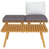 vidaXL Garden Lounge Set Dark Grey, White - 3 of 4