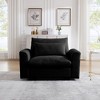 PAGED Plush Corduroy Accent Chair with Removable Lumbar Pillow, Modern Armchair for Living Room, Bedroom, Study, Warm Beige - 2 of 4