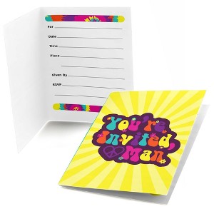 Big Dot of Happiness 60's Hippie - Fill In 1960s Groovy Party Invitations (8 count) - 1 of 4