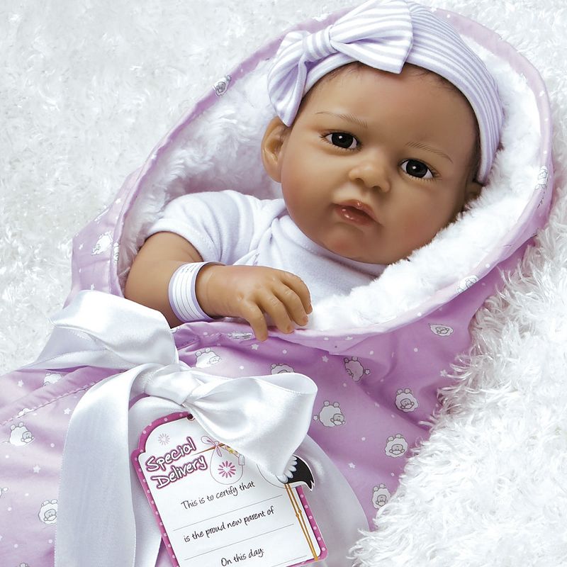 Paradise Galleries Real Life Baby Doll The Princess Has Arrived. 20 inch Reborn Baby Girl Crafted in Silicone - Like Vinyl & Weighted Cloth Body, 1 of 11