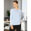 INSPIRE CHIC Women's Chiffon Semi Sheer Keyhole Neck Elegant Work Blouse - 2 of 4