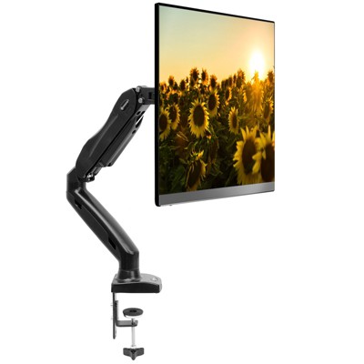 Mountio Full Motion LCD Monitor Arm - Gas Spring Desk Mount Stand for Screens up to 27"