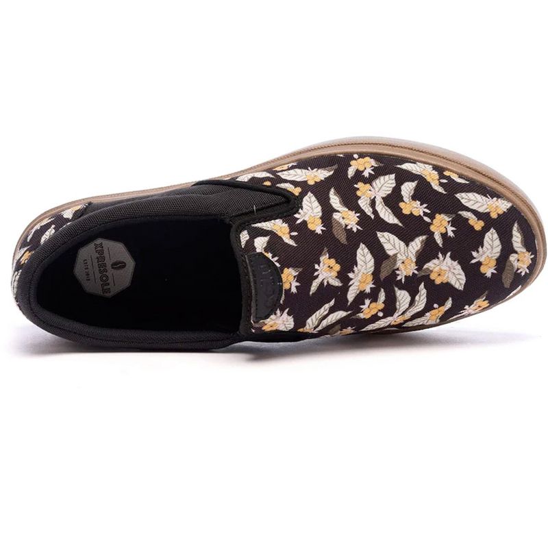 Ccilu XpreSole Cody Women Slip-on Casual Eco-friendly Sneakers  Walking Shoes Black Coffee Flowers 9, 3 of 4