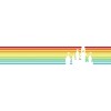 Design By Humans Retro Castle Sunset Stripes By Tank Top - 2 of 2