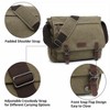 Generic Large Canvas Messenger Shoulder Bag, Army Green, 15in Laptop Capacity - 2 of 4