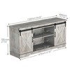 ODK Farmhouse TV Stand for TVs Up to 65" - Mid Century Entertainment Center with Storage Cabinets - Rustic Media Console Table for Living Room - 2 of 4