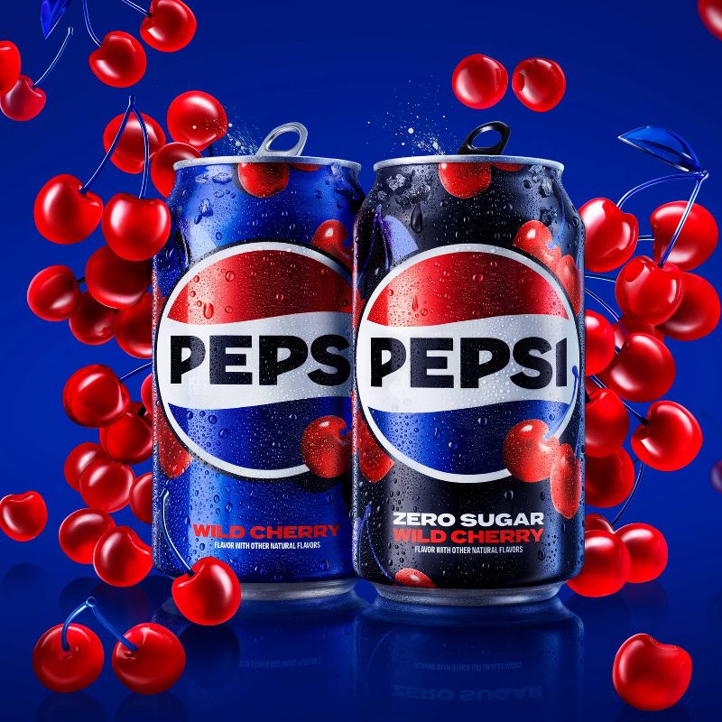 Diet Pepsi Wild Cherry Cola - 12pk/12 fl oz Cans, 5 of 9