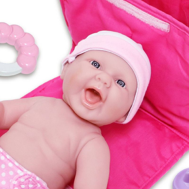 JC Toys La Newborn 13&#34; Baby Doll with 7pc Diaper Bag Set, 6 of 7