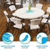 Lifetime 60-Inch Round Stacking Tables (4) and Chair (32) Combo, White - 4 of 4