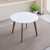 NicBex Minimalist Solid Wood Round Dining Table,Modern Home Kitchen Table Bar Table,Dining Room Furniture - 3 of 4