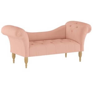 Tufted Chaise Lounge Velvet Blush - Simply Shabby Chic