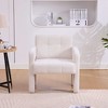 KWPZQEB Mid-Century Accent Chairs, Modern Chenille Fabric Armchair, Comfy Upholstered Chairs for Living Room, Bedroom, Office - 3 of 4