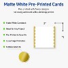 Avery Printable Square Cards, Gold Edge Dots, 2" x 2", Matte White Square Cards, Laser/Inkjet, 120ct, Great for Business Cards - 2 of 4