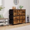 Dresser for Bedroom, 10 Drawers Fabric Storage Drawer, Dressers & Chest of Drawers with Side Pockets, Hooks, Wood Tabletop - 4 of 4
