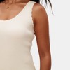 Knit & Lounge Women’s Ribbed Knit Tank Scallop Edge Sleeveless Pullover Stretch Fitted Casual Top - 3 of 4