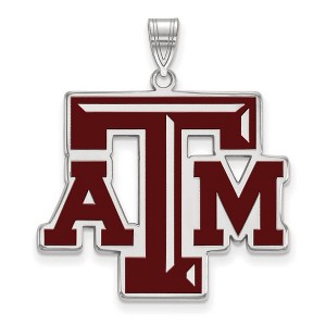 Black Bow Jewelry Sterling Silver Texas A&M Aggies NCAA Extra Large Pendant - 1 of 3