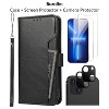 SaharaCase iPhone 14 6.1" Protection Bundle Folio Wallet Case with Tempered Glass Screen and Camera - 2 of 4