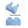 Allegra K Women's Removeable Pads Wirefree Sleep Vest Tops Bralettes - 4 of 4