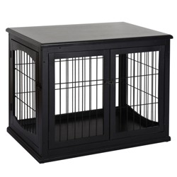 Merry Products 2 Door Decorative Pet Kennel With Wooden Protection ...