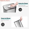 Kitchen 3.2 Gallon/12 L/8 Gallon/30 L Trash Can, Stainless Steel Trash Can w/ Soft-Close Lid & Removable Inner Basket, Rectangular Garbage Can - 3 of 4