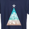 Women's - Instant Message - Photo Real Beach Fill Christmas Tree Short Sleeve Graphic T-Shirt - 2 of 4
