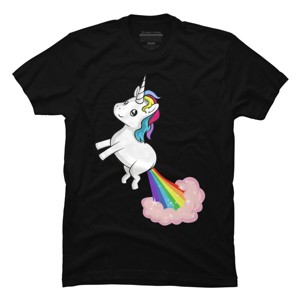 Men's Design By Humans How Does Your Unicorn Fly By cheela T-Shirt - 1 of 2
